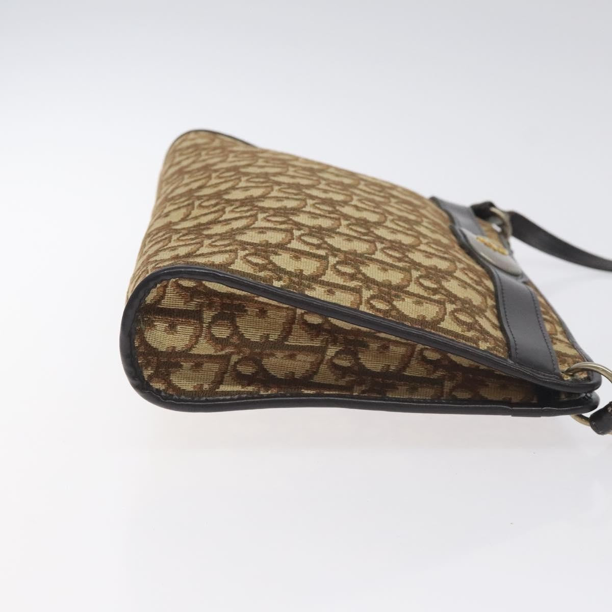 Christian Dior Vintage Trotter Shoulder Bag Canvas, BROWN, CANVAS, Shoulder bag