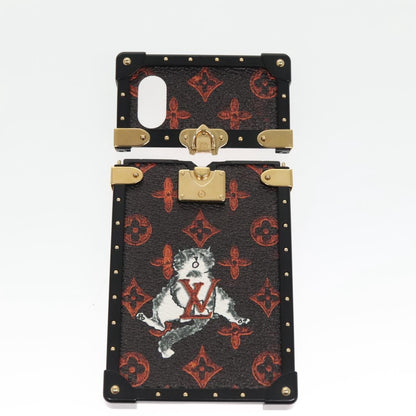 Louis Vuitton Phone case for iPhone X/XS Monogram canvas, BLACK, CANVAS, Clutche & pouche