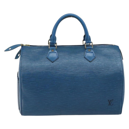 Louis Vuitton Speedy Handbag Epi Leather, BLUE, LEATHER, Handbag