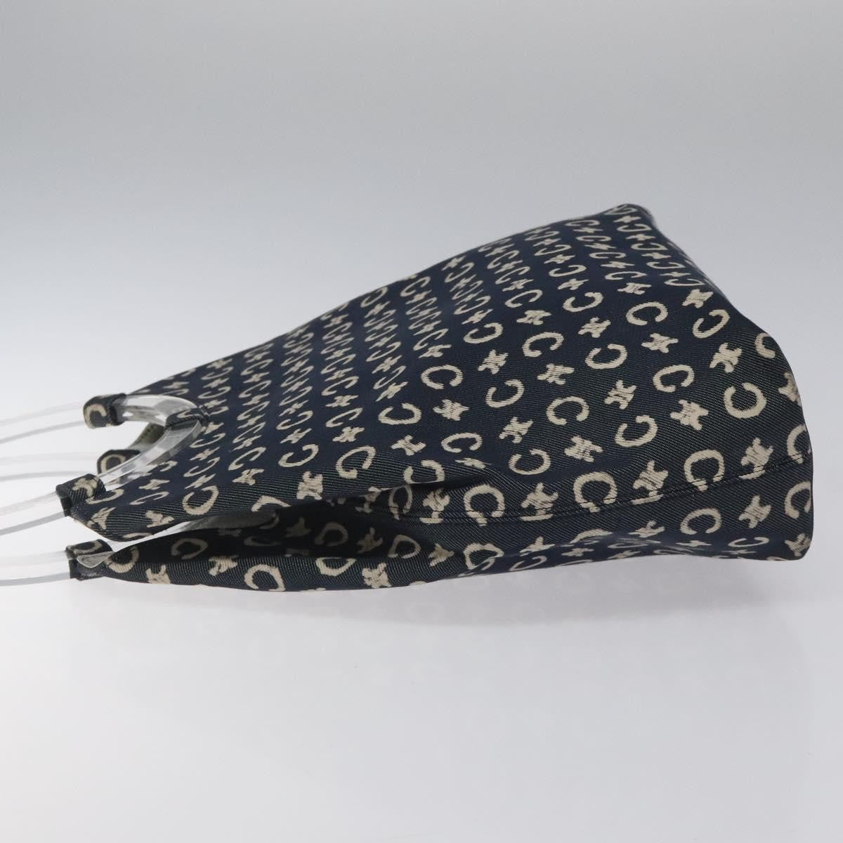 Celine C Sulky Shoulder bag Canvas and Leather, NAVY, CANVAS, Shoulder bag
