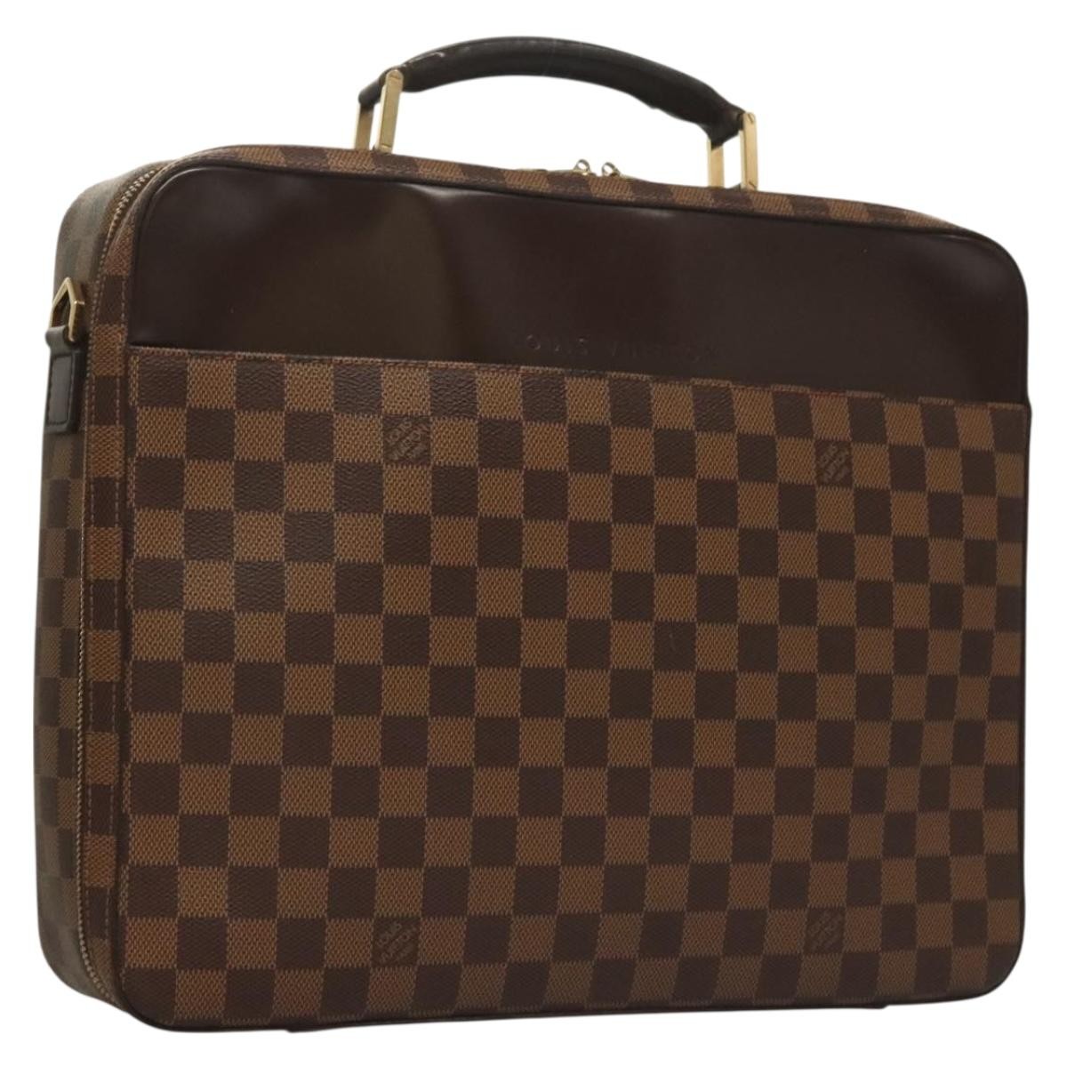 Louis Vuitton Sabana Laptop Briefcase Damier, BROWN, CANVAS, Briefcase