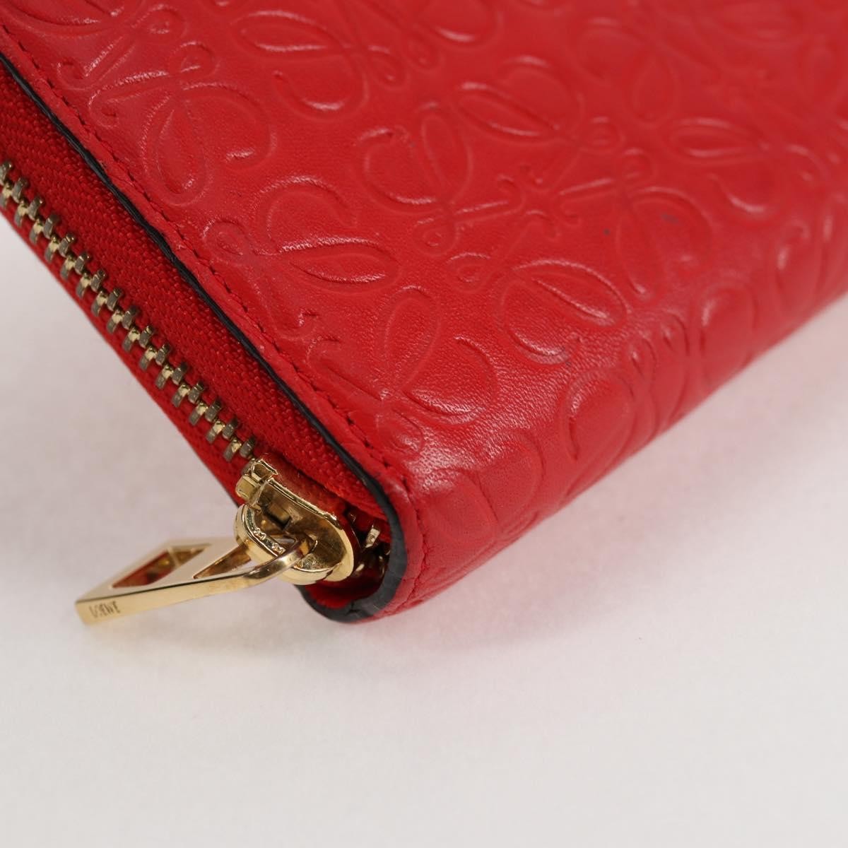 Loewe Anagram Wallet Leather, RED, LEATHER, Wallets