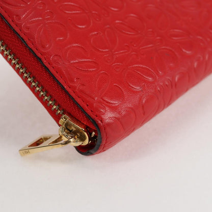 Loewe Anagram Wallet Leather, RED, LEATHER, Wallets