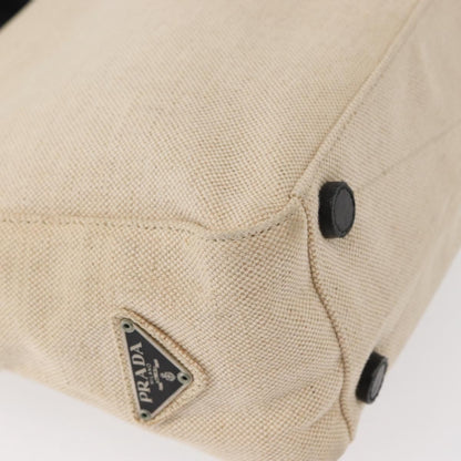 Prada Vintage Handbag Canvas, BEIGE, CANVAS, Handbag