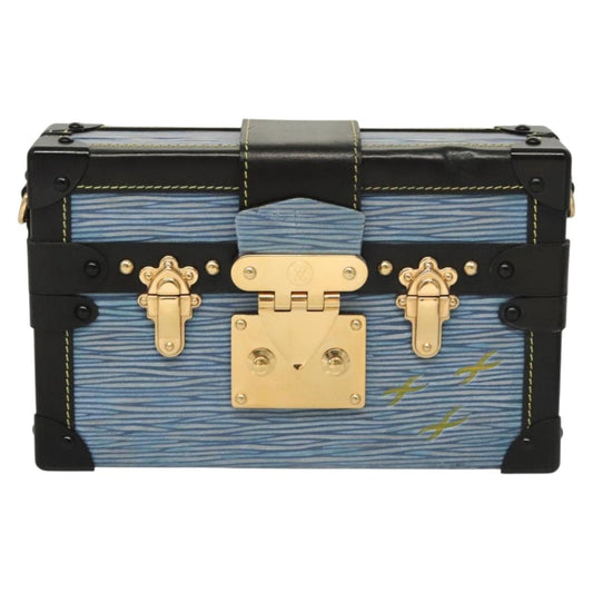Louis Vuitton Petite Malle Handbag Epi Leather, BLUE, LEATHER, Shoulder bag