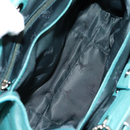Celine Orlov Handbag Leather, TURQUOISE, LEATHER, Handbag