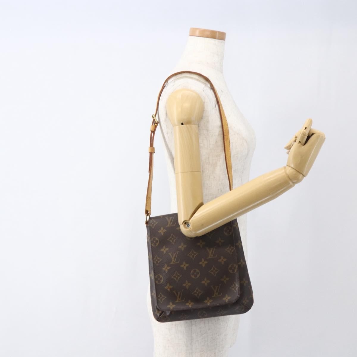 Louis Vuitton Musette Salsa Handbag Monogram Canvas, BROWN, CANVAS, Shoulder bag