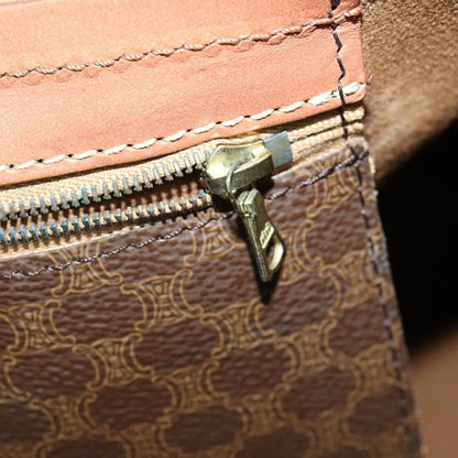 Celine Vintage Duffle Bag Canvas and Leather, BROWN, CANVAS, Travel bag