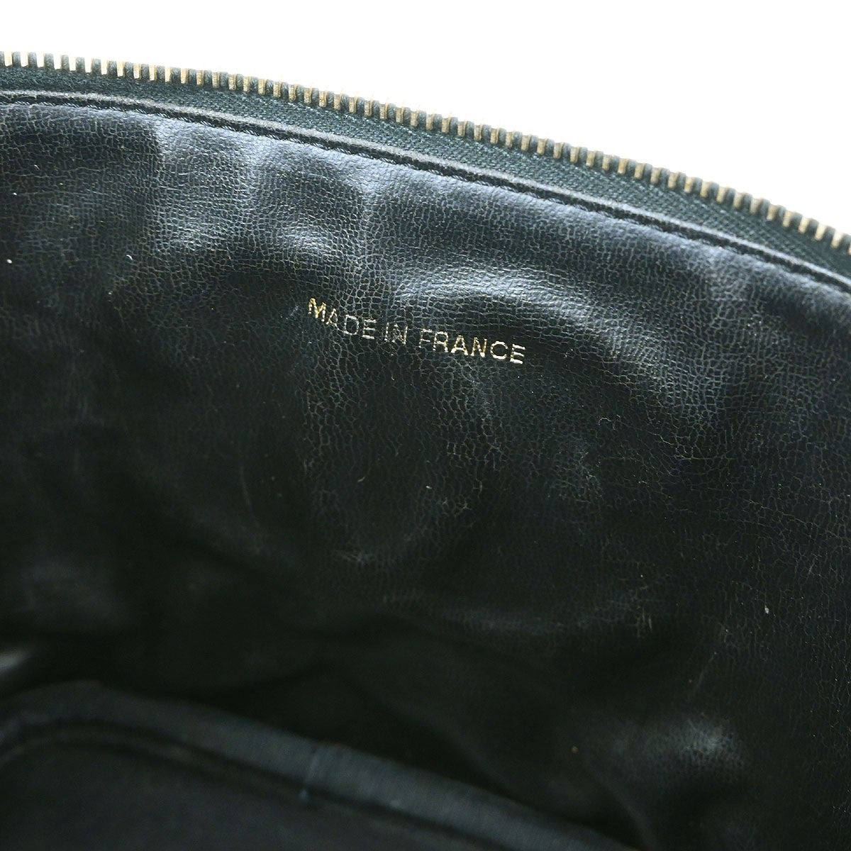 Chanel Vintage Timeless Cosmetic Case Caviar, BLACK, LEATHER, Handbag