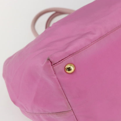 Prada Bow Tote Tessuto with Leather, PINK, NYLON, Tote bag