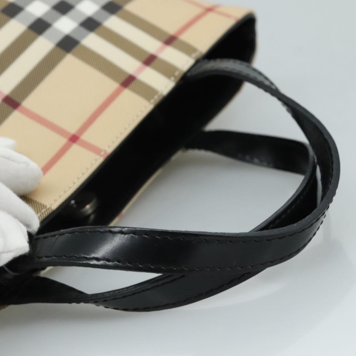 Burberry Top Handle Tote Nova Check Canvas, BEIGE, CANVAS, Tote bag