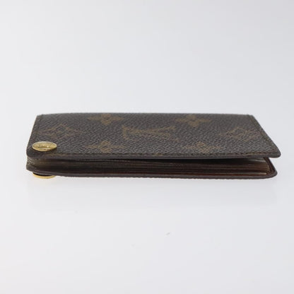 Louis Vuitton Porte Cartes Pression Card Case Monogram Canvas, BROWN, CANVAS, Card Holders