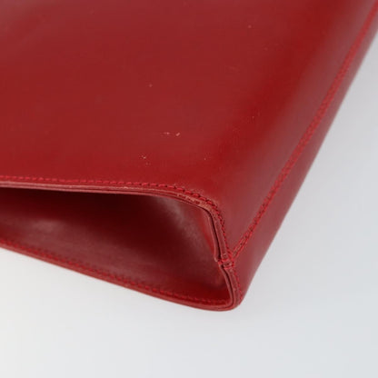 Salvatore Ferragamo Vintage Gancini Chain Shoulder Bag Leather, RED, LEATHER, Shoulder bag