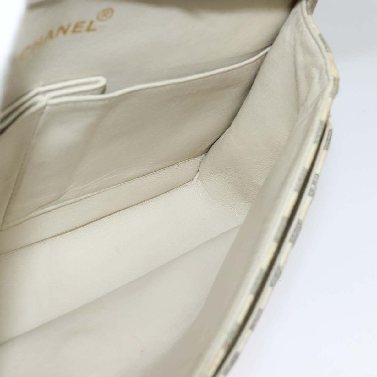 Chanel Vintage Classic Double Flap Bag Quilted Denim, GRAY, CANVAS, Handbag