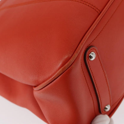 Salvatore Ferragamo Gancini handbag Leather, ORANGE, LEATHER, Handbag
