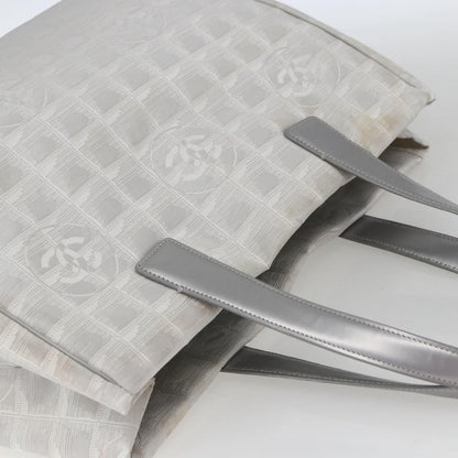 Chanel Travel Line Tote Nylon, SILVER, NYLON, Tote bag
