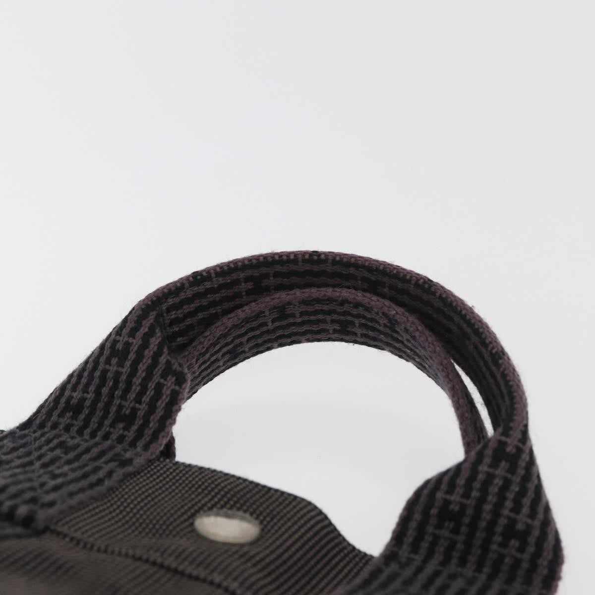 Hermes Fourre-tout Herline Canvas, Gray, Canvas, Tote Bag