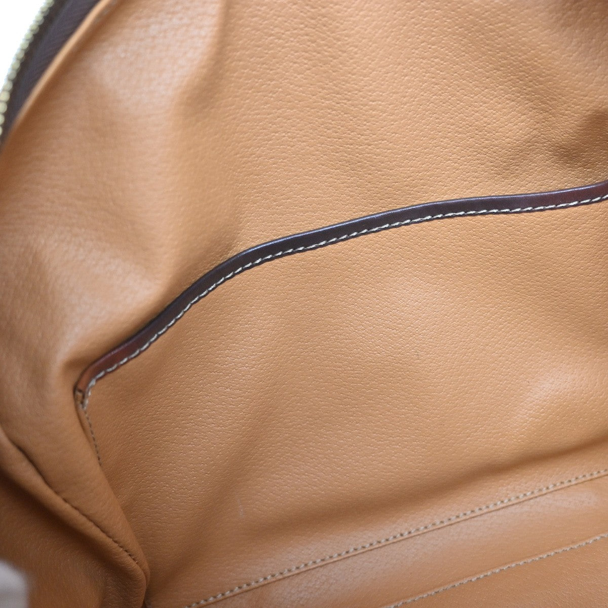 Celine Macadam Handbag Macadam with leather, BROWN, CANVAS, Handbag