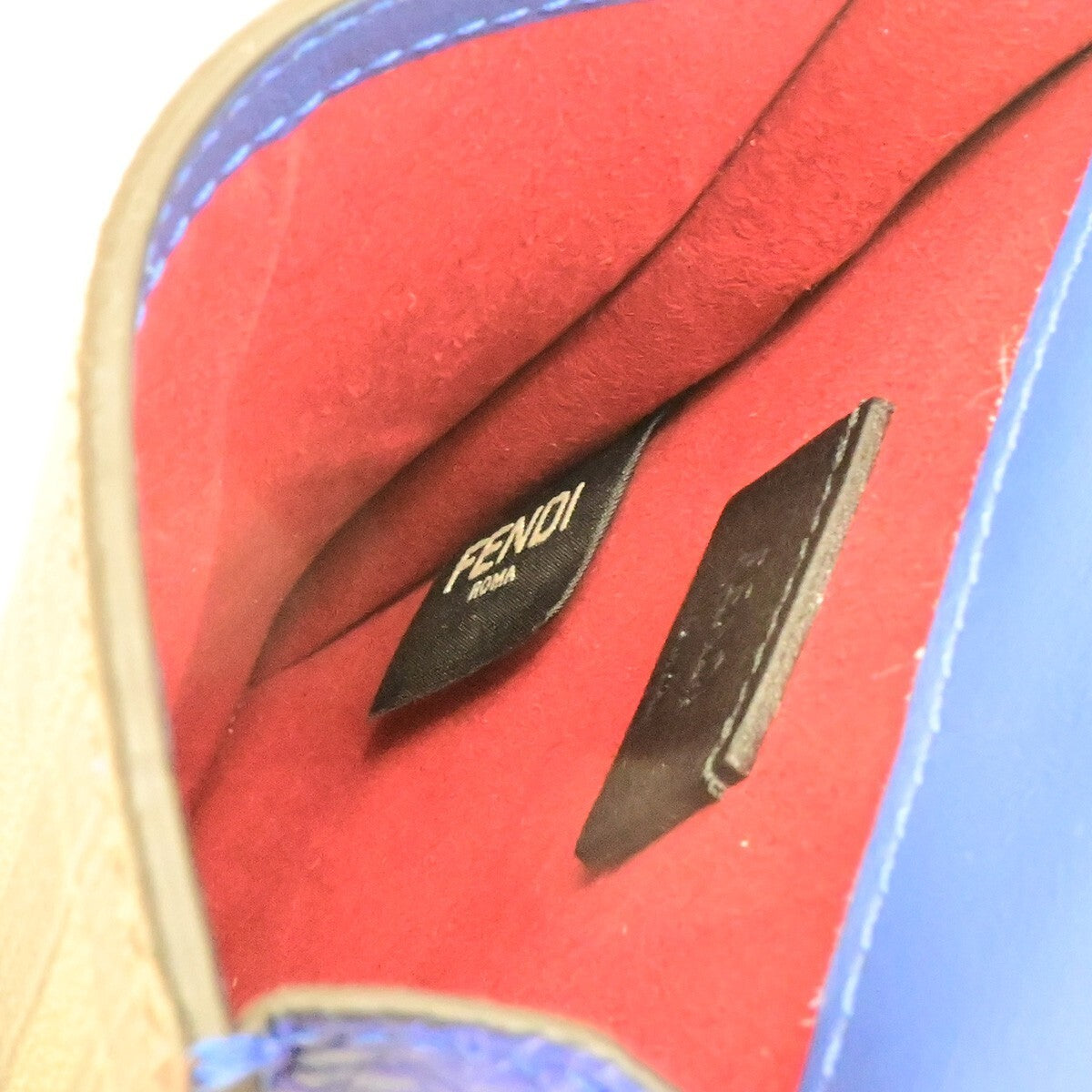 Fendi Baguette Phone Holder Canvas, BROWN, CANVAS, Tech accessory