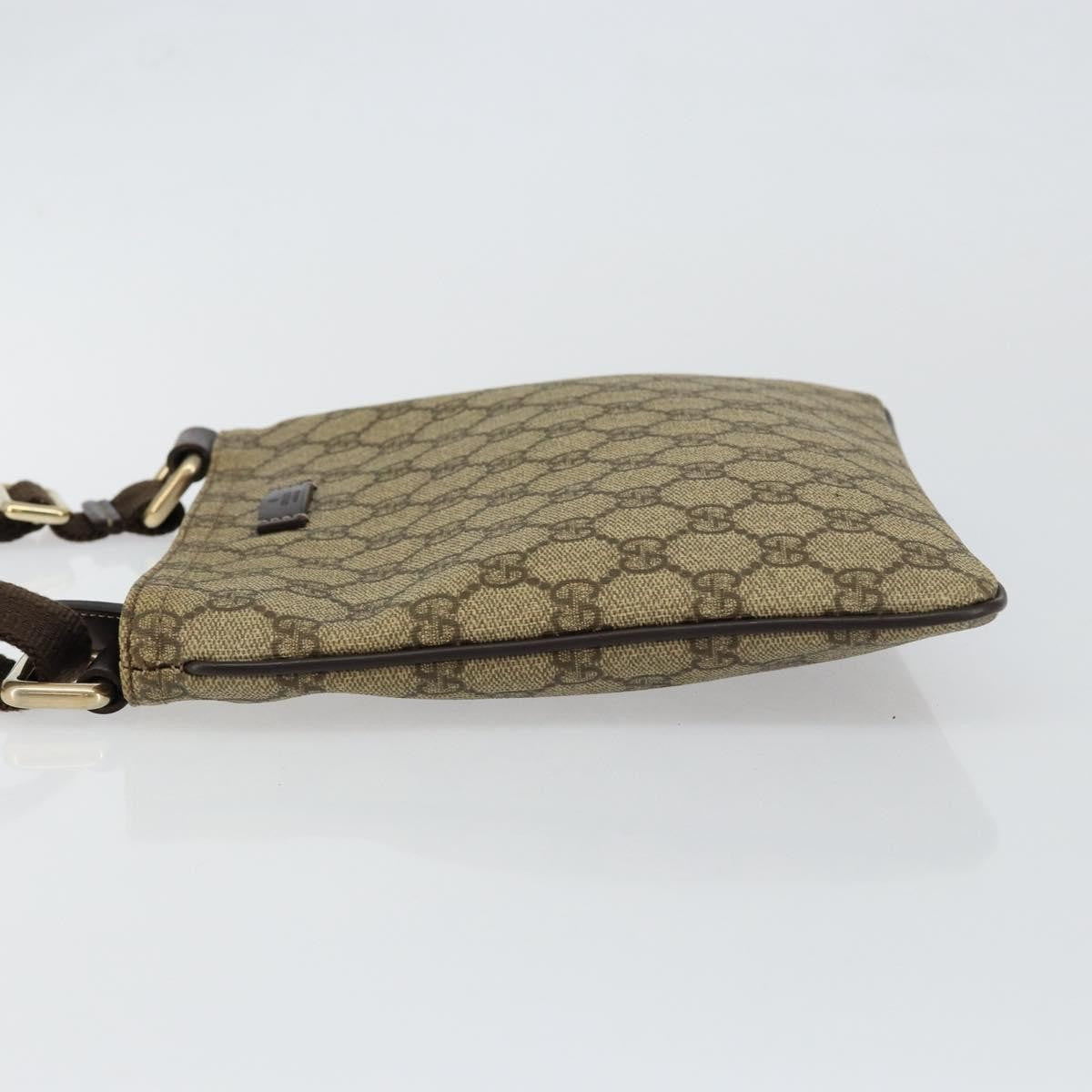 Gucci Flat Messenger Bag GG Canvas, BEIGE, CANVAS, Shoulder bag