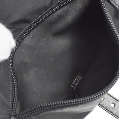 Prada Buckle Messenger Bag Tessuto, BLACK, NYLON, Shoulder bag