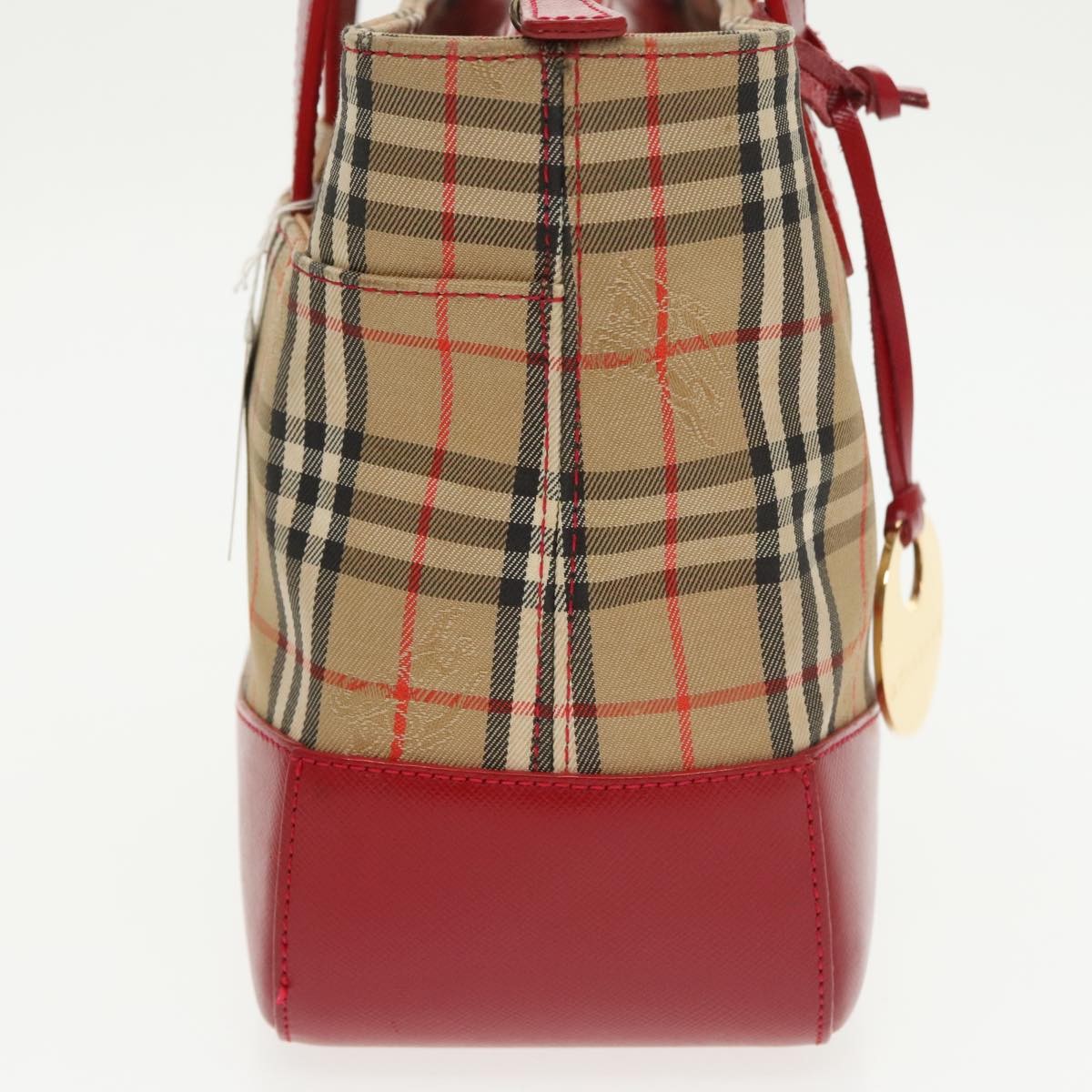 Burberry Nova Handbag Check Pattern, BEIGE, CANVAS, Handbag