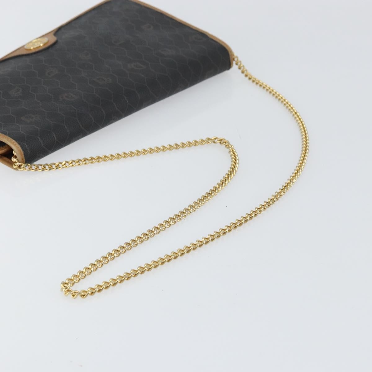 Christian Dior Vintage honeycomb clutch Canvas, BLACK, CANVAS, Clutche & pouche