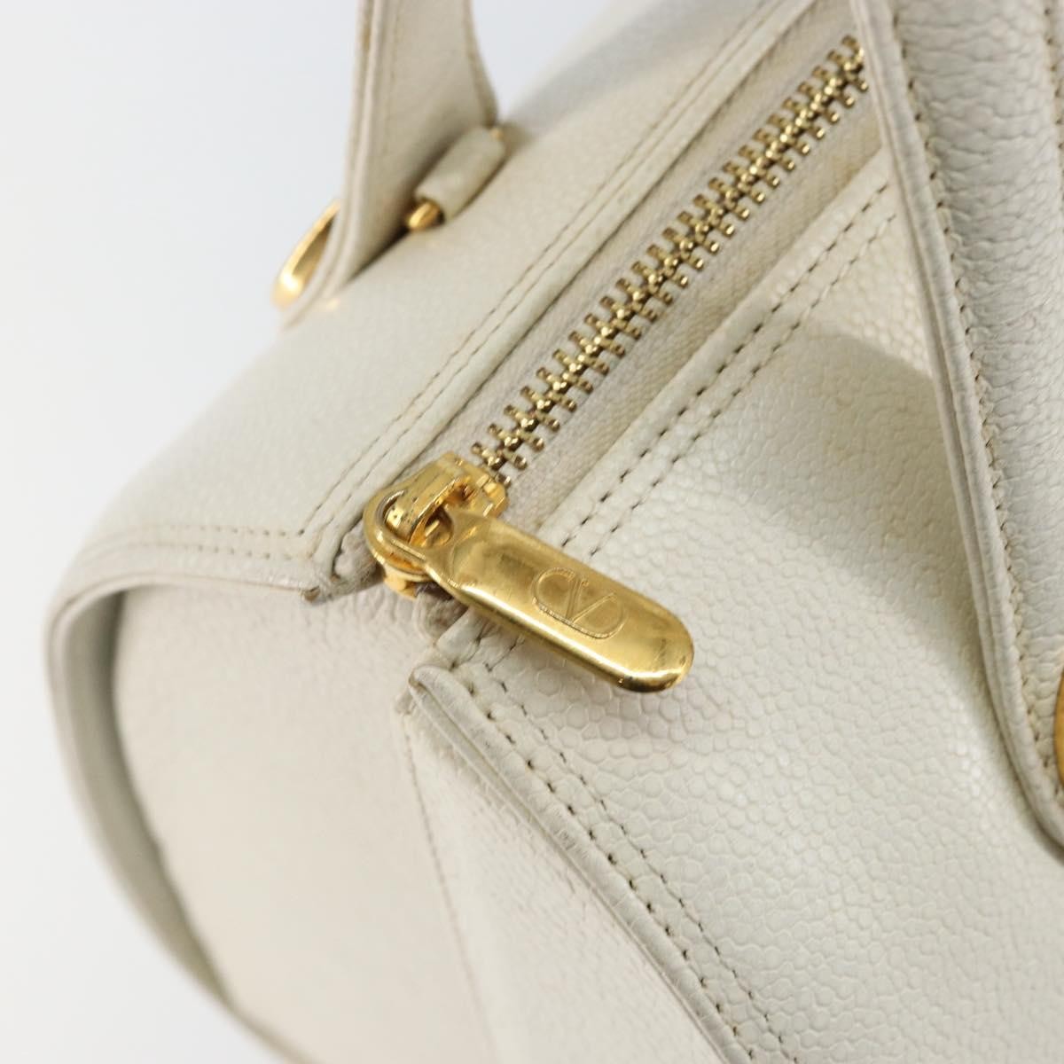 Valentino Garavani Vintage Handbag Leather, WHITE, LEATHER, Handbag