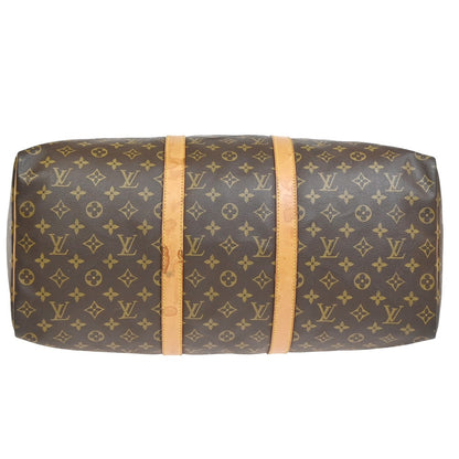 Louis Vuitton Keepall Bag Monogram Canvas, BROWN, CANVAS, Travel bag