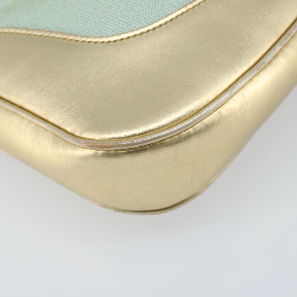 Gucci Vintage Jackie Shoulder Bag Canvas and Leather, Blue, Canvas, Shoulder Bag