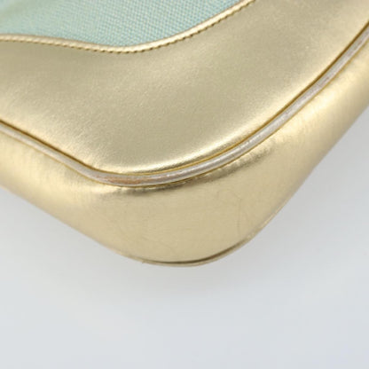Gucci Vintage Jackie Shoulder Bag Canvas and Leather, Blue, Canvas, Shoulder Bag