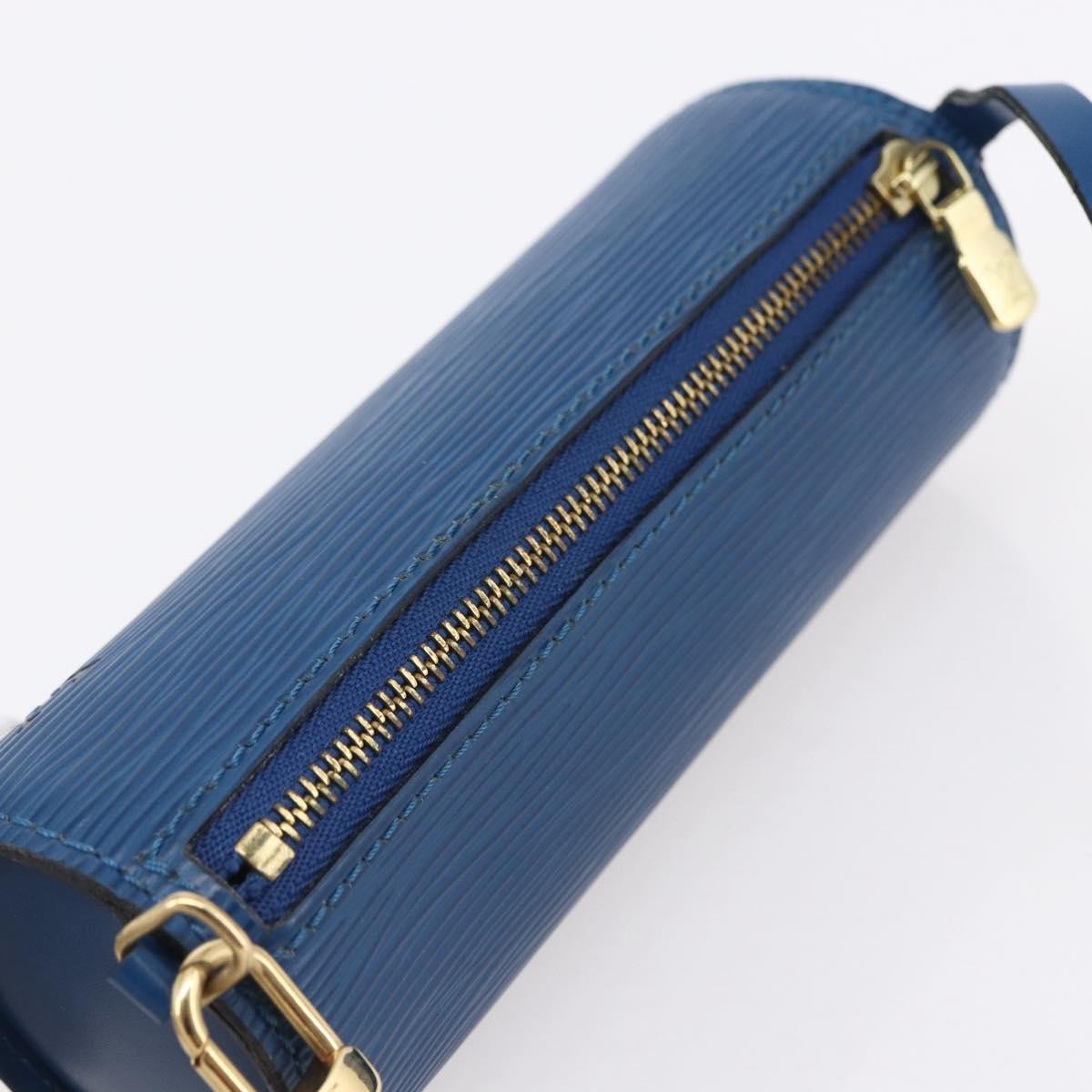 Louis Vuitton Soufflot Pochette Epi Leather, BLUE, LEATHER, Clutche & pouche