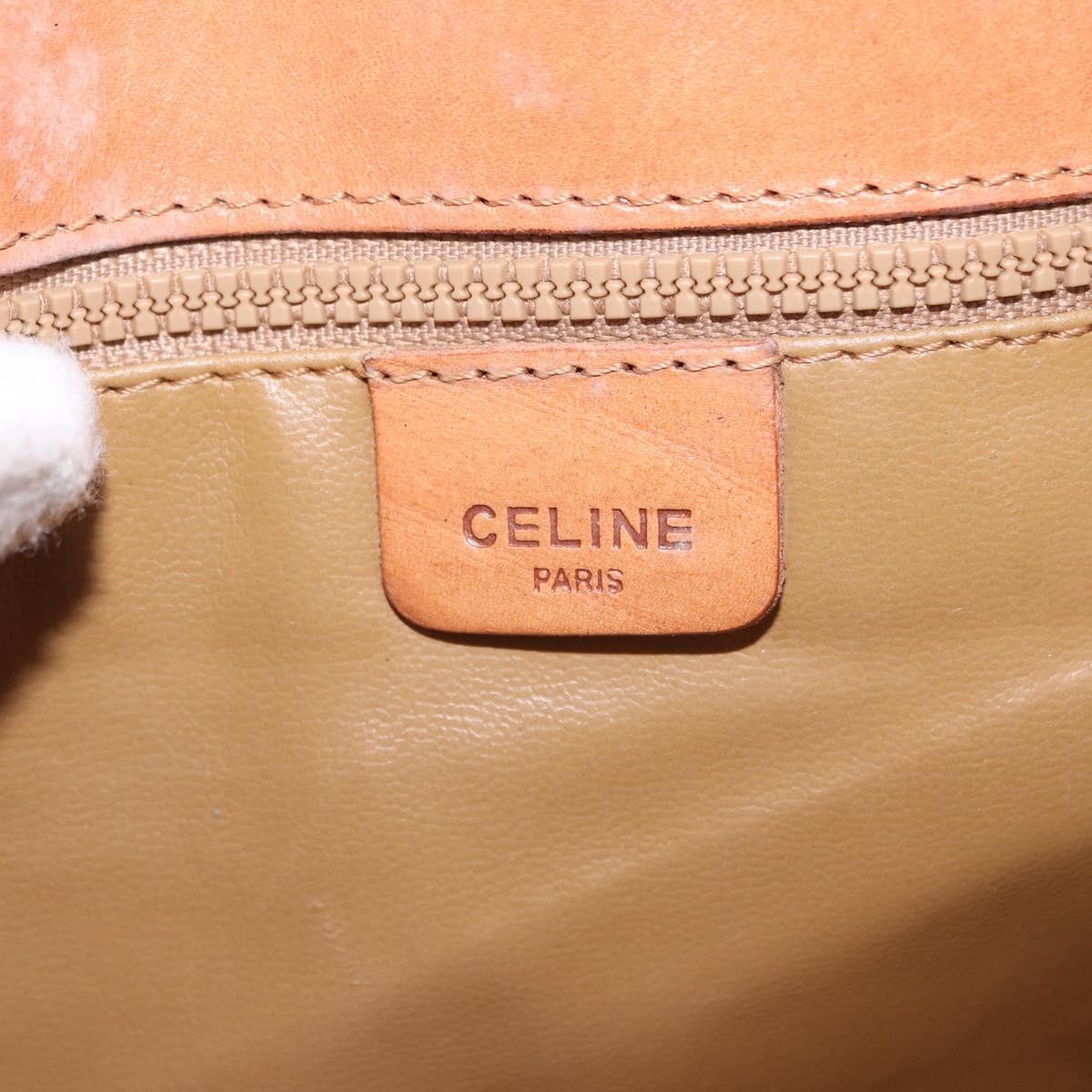 Celine Vintage Macadam Shoulder Bag Canvas and Leather, BROWN, CANVAS, Shoulder bag