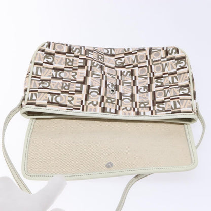 Salvatore Ferragamo Vintage clutch Bag Canvas, BEIGE, CANVAS, Clutche & pouche