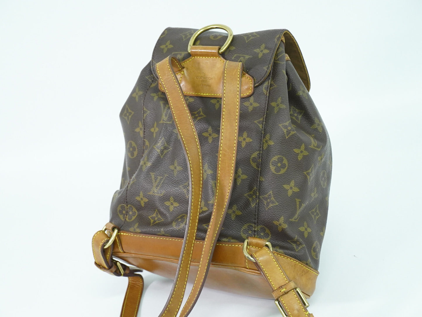 Louis Vuitton Vintage Montsouris Backpack Monogram Canvas, BROWN, CANVAS, Backpack