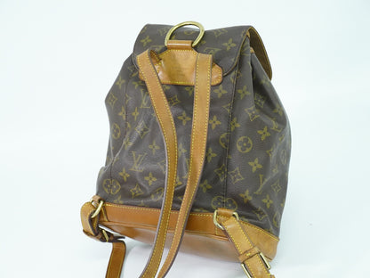 Louis Vuitton Vintage Montsouris Backpack Monogram Canvas, BROWN, CANVAS, Backpack