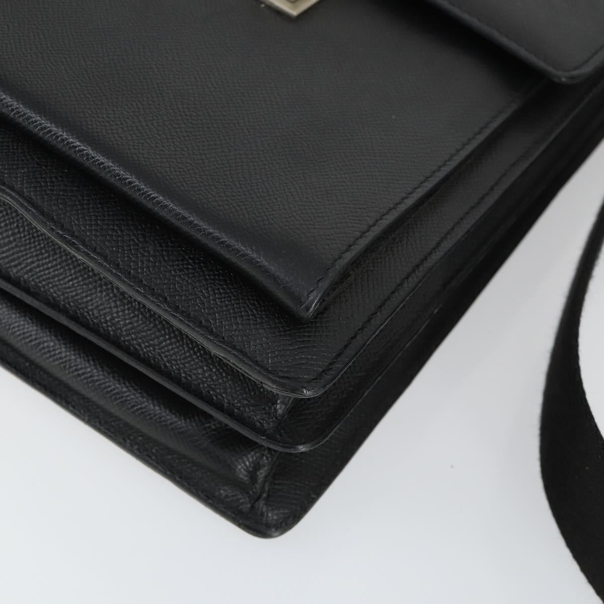 Bally Vintage Shoulder Bag Leather, Black, Leather, Shoulder Bag