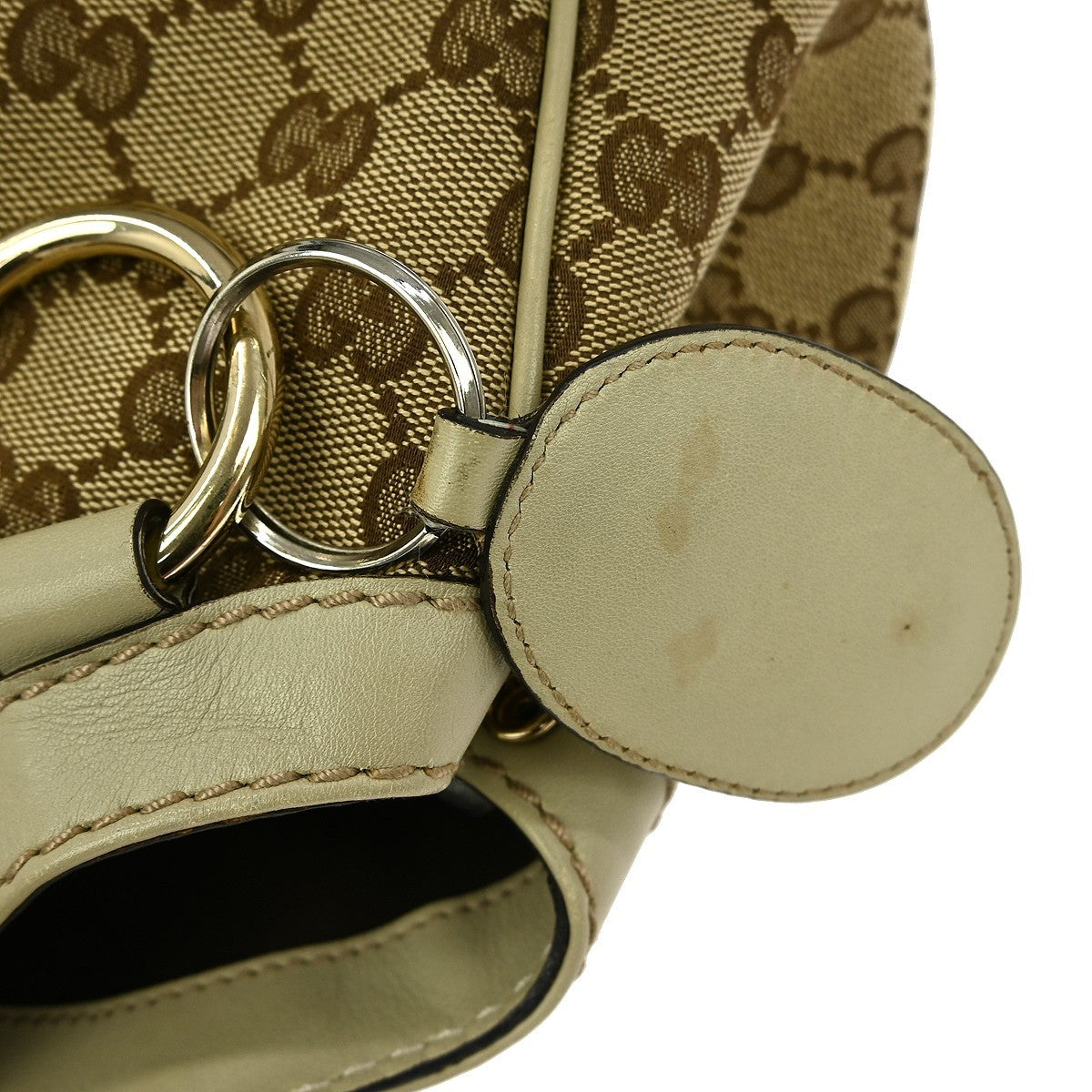 Gucci Sukey Tote GG Canvas with Leather, BEIGE, CANVAS, Tote bag