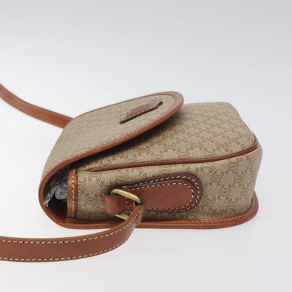 Celine Vintage Macadam Shoulder Bag Canvas, BEIGE, PVC, Shoulder bag