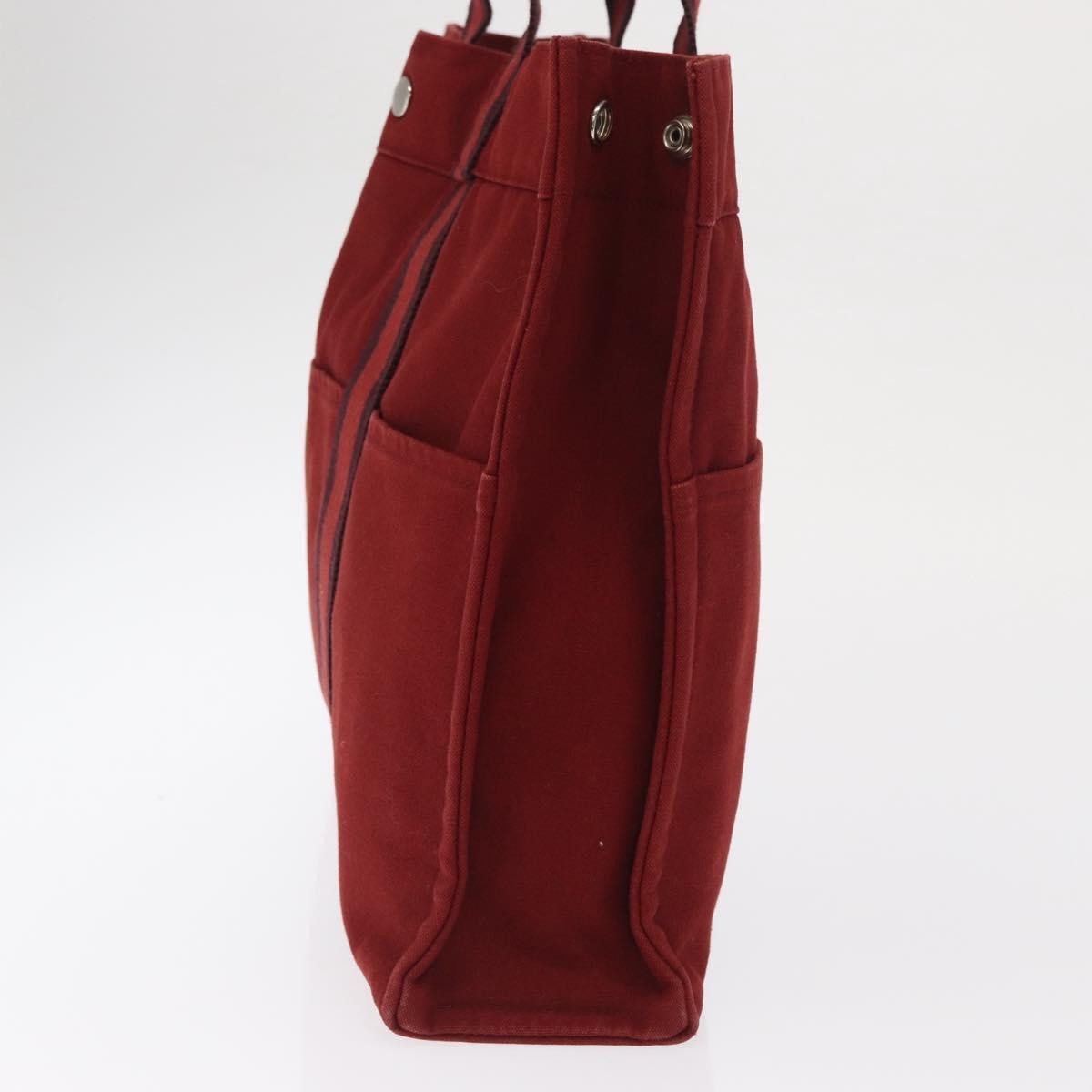 Hermes Fourre Tout Tote Canvas, RED, CANVAS, Tote bag