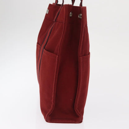 Hermes Fourre Tout Tote Canvas, RED, CANVAS, Tote bag