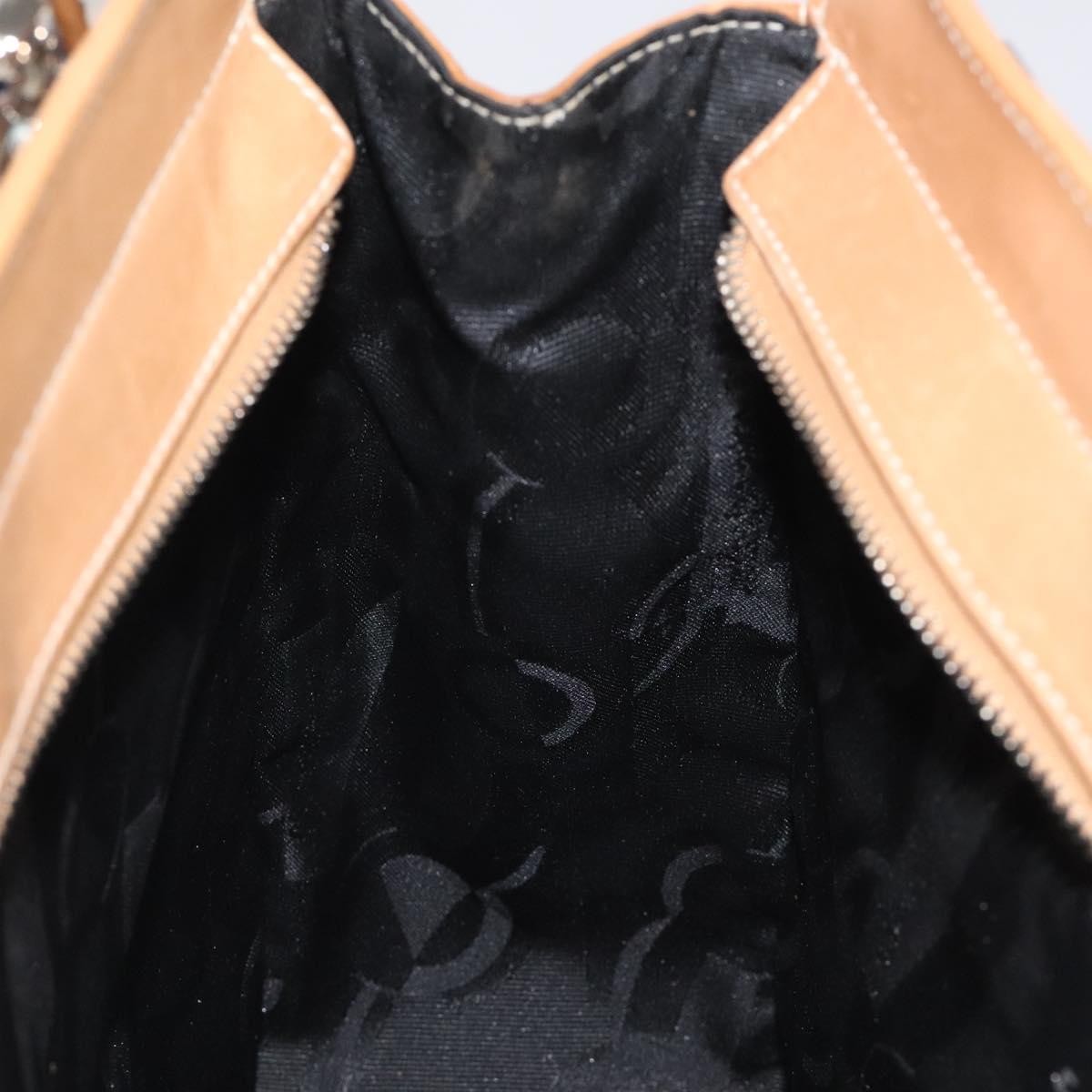 Salvatore Ferragamo Gancini Shoulder Bag Leather, BROWN, LEATHER, Shoulder bag