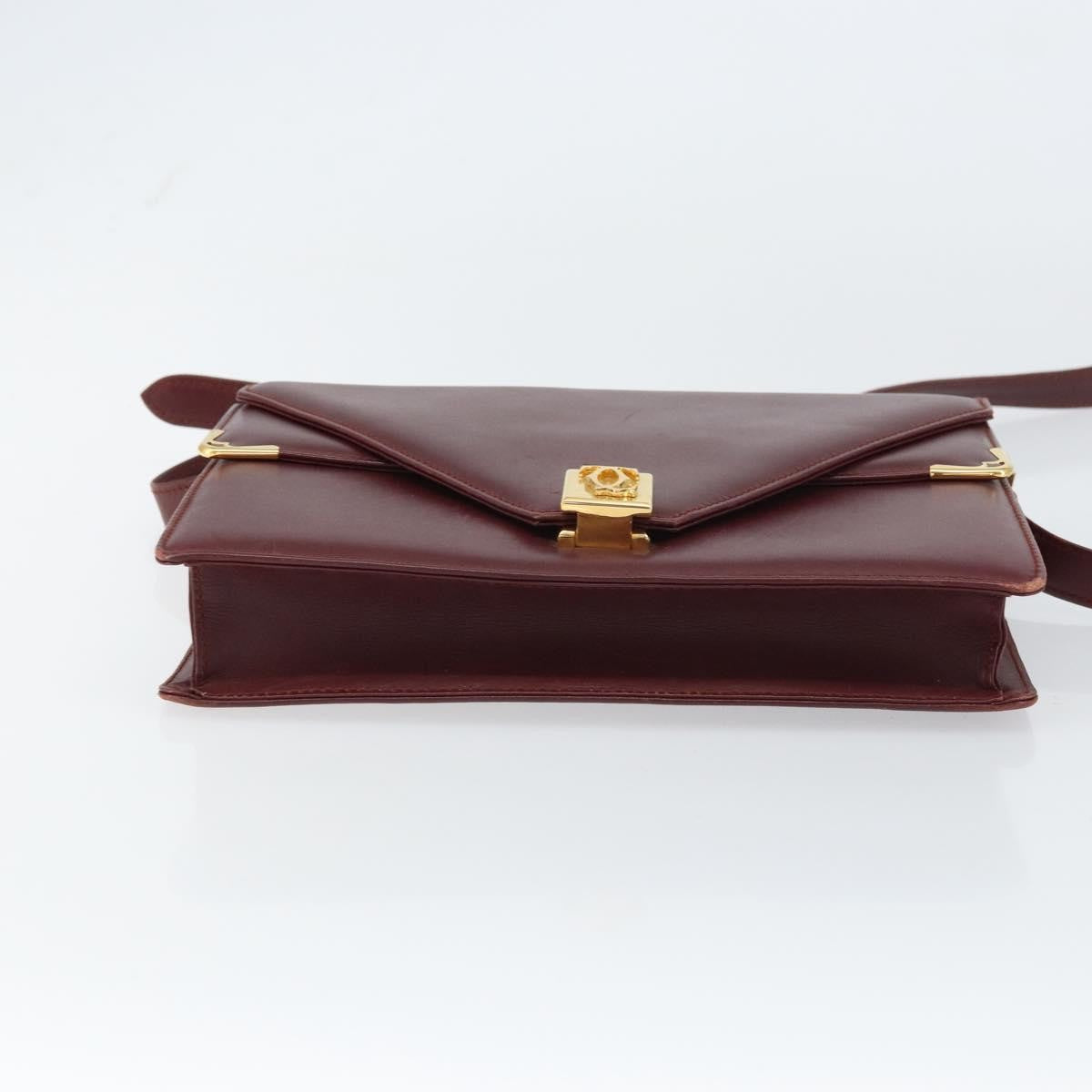 cartier Must de Cartier Shoulder Bag Leather, BURGUNDY, LEATHER, Shoulder bag