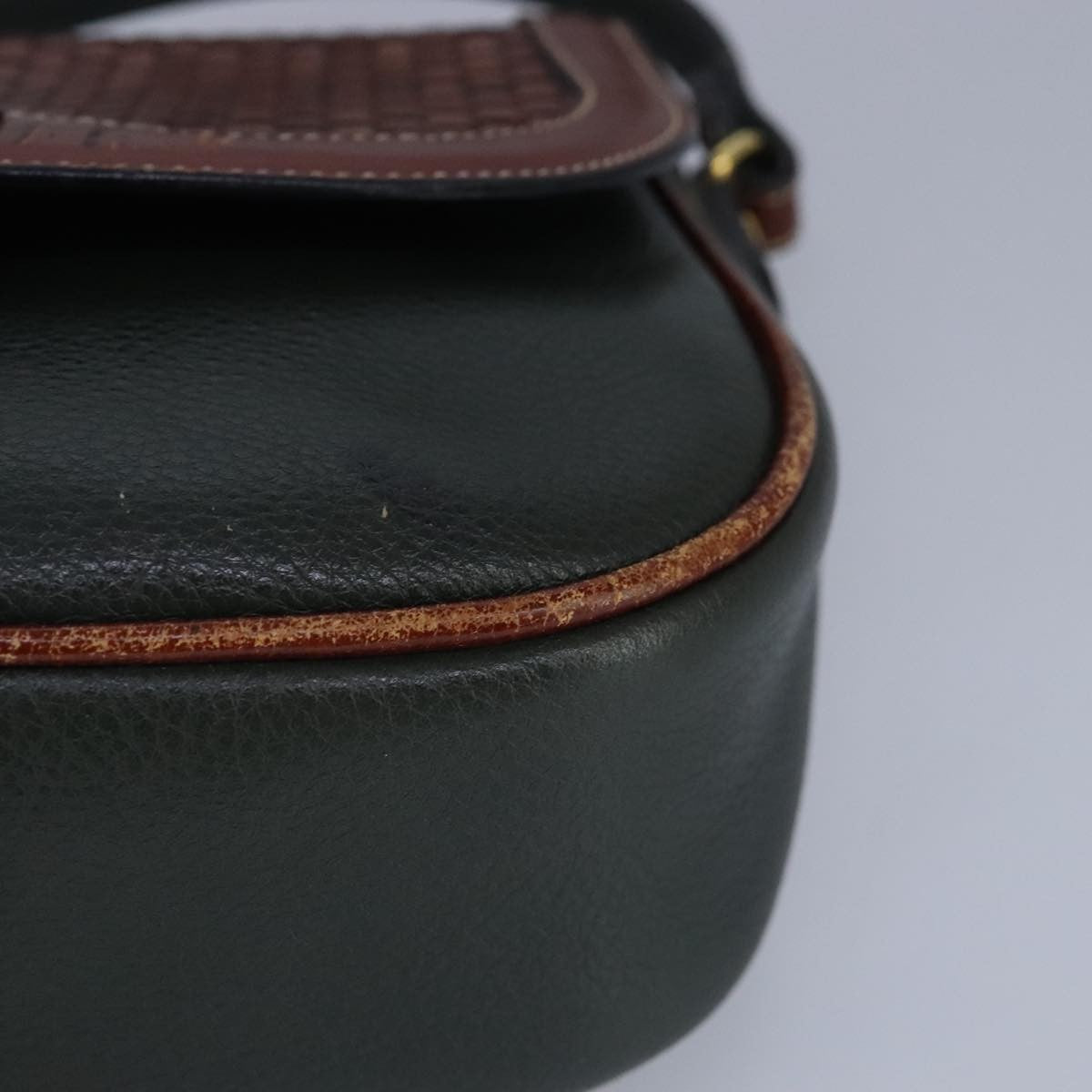 Bally Vintage Shoulder Bag Leather, Green, Leather, Shoulder Bag