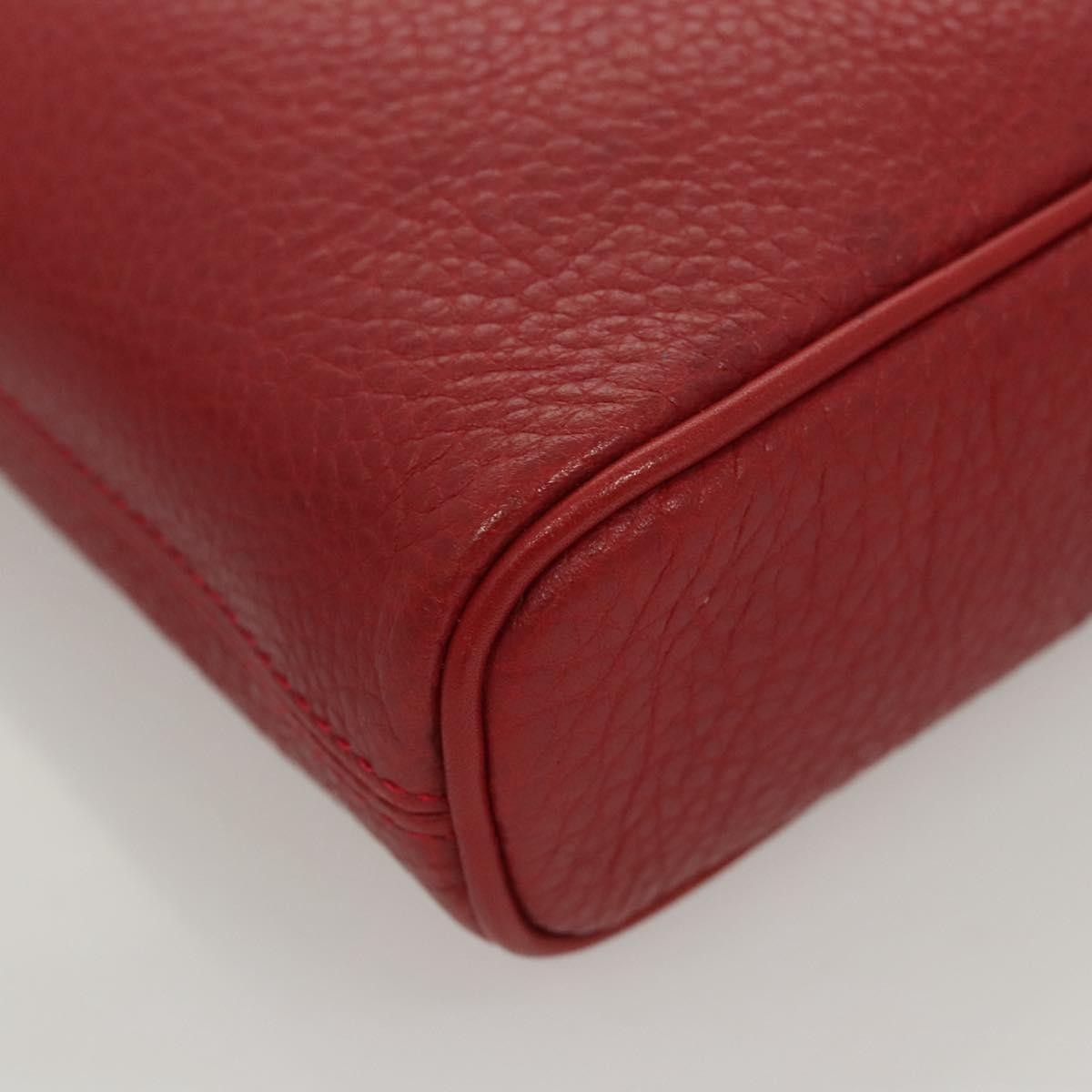 Burberry Logo Zip Around Pouch Leather, RED, LEATHER, Clutche & pouche
