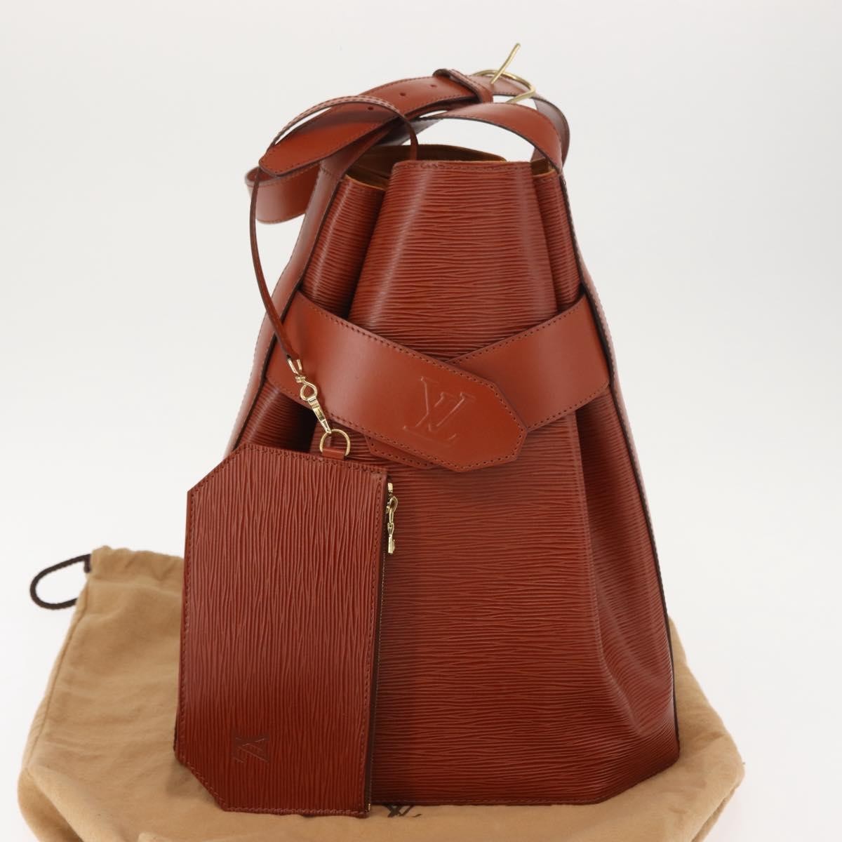 Louis Vuitton Vintage Sac d'Epaule Handbag Epi Leather, BROWN, LEATHER, Shoulder bag