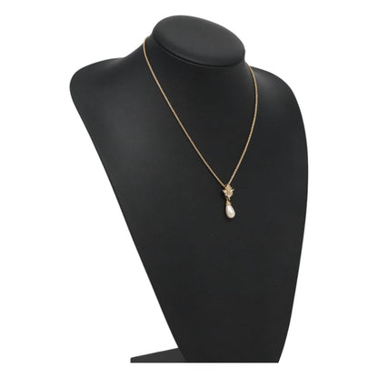 Christian Dior CD Pendant Necklace Metal, GOLD, METAL, Necklace