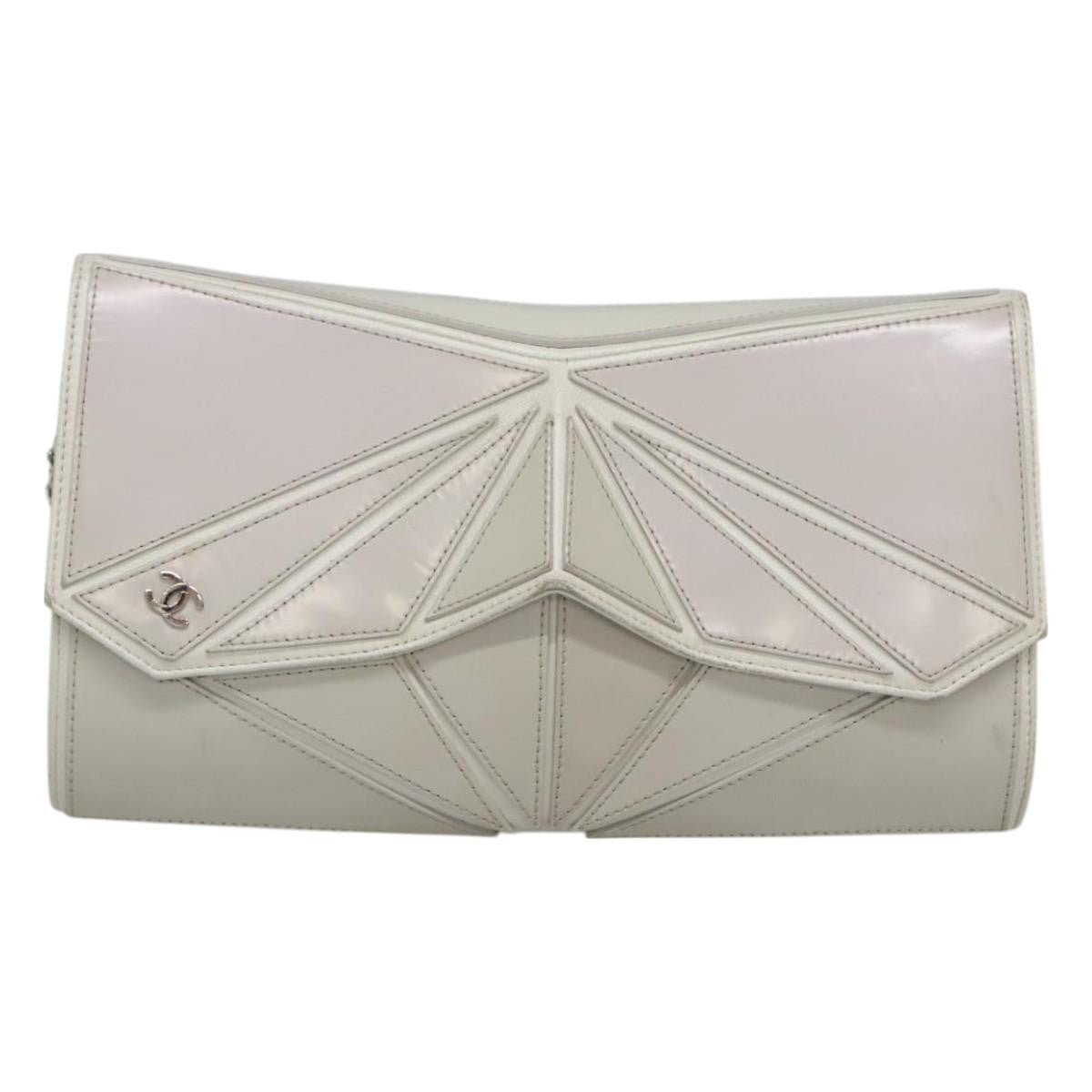 Chanel Midnight Swim Clutch Leather, GRAY, LEATHER, Clutche & pouche