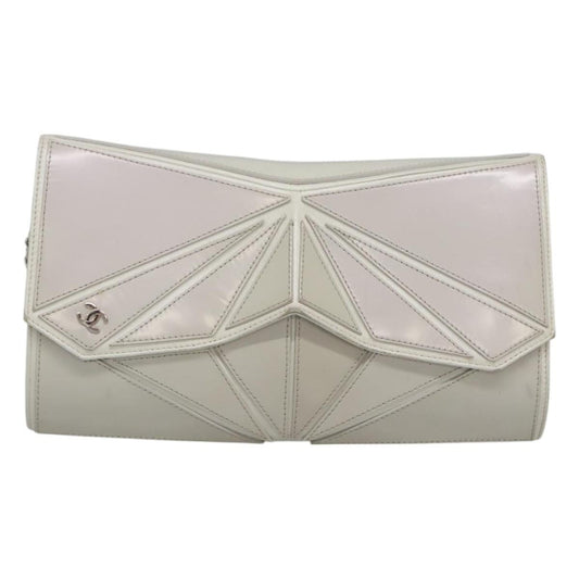 Chanel Midnight Swim Clutch Leather, GRAY, LEATHER, Clutche & pouche
