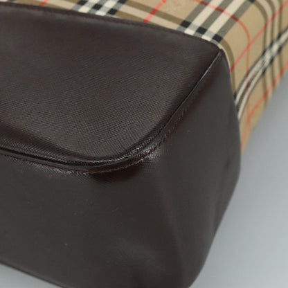 Burberry Nova check Shoulder bag Canvas and Leather, BEIGE, CANVAS, Shoulder bag